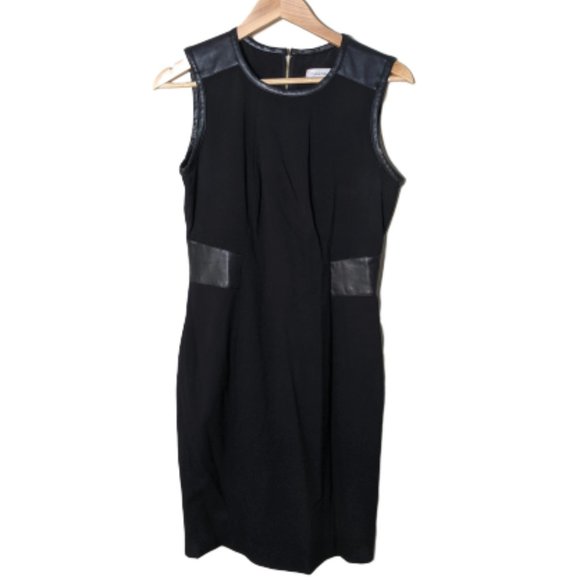 Calvin Klein Dresses & Skirts - Calvin Klein Faux Leather Mini Dress Fancy 8